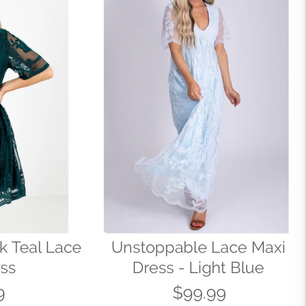 Light Blue Maxi Dress - Picture 5 of 8